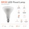 Euri Lighting BR30 LED Flood Bulb, 9W, 810 lm, 65W Eq., 3000K, E26, Dimmable, CEC/JA8, UL EB30-5000cec - alternate 2