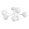 Jonathan Y Olivier Parisian 24" 6-Light Globe Modern Industrial Iron Bistro LED Semi Flush Mount, White JYL9542D - alternate 6