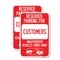 Signmission Reserved Parking for Customers Unauthorized Vehicles To, 12'' X 18'', Heavy Gauge Aluminum, 2PK A-1218-2PACK-23121 - alternate 1