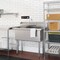 Koolmore 42 in. 16-Gauge 2-Compartment Commercial Sink with Backsplash, Bowl Dimensions 18''x18''x14'' KM-SB181814-N316 - alternate 7