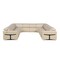 Homeroots Beige Italian Leather Power Reclining U Shaped Eight Piece Corner Sectional With Console 634683 - alternate 1