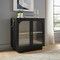 Homeroots 31in Black Wood Accent Cabinet With Two Doors 716318 - alternate 4