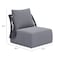 Homeroots 33" Gray Outdoor Accent Chair with Gray Cushions 572308 - alternate 5