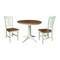 Whitewood Industries Rectangular Extension Dining Table W/ 2 Chairs, 36 in W, 30.1 in L, 48 in H, Parawood, 3 K79-36RXT-27B-C10-2 - alternate 1