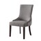 Homeroots Set of Two Tufted Gray and Espresso Upholstered Velvet Dining Side Chairs 543527 - alternate 3