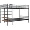 Homeroots Black Twin Over Full Industrial Metal Bunk Bed With Shelves 592811 - alternate 5