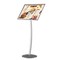 M&T Displays 18 x 24 Curved Floor Sign Stand & Menu Stand Silver UCUMBN0518X2000 - alternate 2