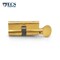 Ecs Hardware Durable Prem Profile Cylinder Single Sided Thumb Turn, Schlage SC1 Keyway, Keyed Alike, US3, Bright Pol ECSH-EPCR-US3-SC1-KA10 - alternate 2
