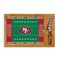 Picnic Time Family Of Brands NFL San Francisco 49ers - Football Field - Icon Glass Top Cutting Board & Knife Set 910-00-505-274-2 - alternate 1