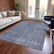 Homeroots 3' X 5' Blue And Gray Medallion Washable Indoor Outdoor Area Rug 616424 - alternate 4