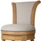 Homeroots 25" Beige and Natural Fabric and Solid Wood Counter Height Swivel Bar Chair 534317 - alternate 6