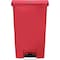 Rubbermaid Commercial Slim Jim Resin Step-On Container, Front Step Style, 18 gal, Red 1883568 - alternate 1