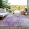 Homeroots 5' X 8' Purple Eggplant And Ivory Abstract Washable Indoor Outdoor Area Rug 616839 - alternate 4