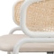 Leisuremod Ervilla Dining Chair with White Powder Coated Steel Legs and Wicker Back, Beige, 2PK ECW-20BG2 - alternate 6