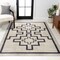 Jonathan Y Ashkii Minimalist Medallion Non-Slip Machine-Washable Ivory/Dark Gray 9 ft. x 12 ft. Area Rug WSH115A-9 - alternate 4