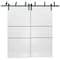 Sartodoors Sliding Closet Barn Bypass Doors, Planum 0014 White Silk and Aluminum Strips, Sturdy Top Mount 6.6f PLANUM0014BBB-WS-6496 - alternate 2