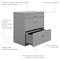 Space Solutions 30 in.W 3 Drawer Lateral File Cabinet, Home/Office, Letter/Legal Sizes, Arctic Silver 25072 - alternate 6