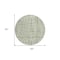 Homeroots 8' Green And Ivory Round Striped Washable Indoor Outdoor Area Rug 583422 - alternate 3