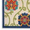Homeroots 5' X 8' Navy Blue Beige Green Blue And Red Floral Indoor Outdoor Area Rug 546777 - alternate 7