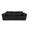 Homeroots 89" Black And Silver Leather Sofa 551593 - alternate 1