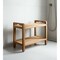 Homeroots 21" X 24" Brown Solid Wood Rectangular Shower Bench With Shelf 383362 - alternate 4
