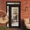 Vdomdoors Front Exterior Prehung Metal-Plastic Door Clear Glass / MANUX 8666 Matte Black / Office Commercial MANUX8666EXD-BLK-W36+16xH80+14-RH-I - alternate 2
