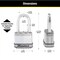 Master Lock 3-13/32 in. H X 1-3/4 in. W X 1.5 in. L Stainless Steel Ball Bearing Locking Weather-Res M1XKADLFCCSEN - alternate 4