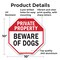 Signmission Private Property Beware of Dogs, 10 Inch X 10 Inch, Aluminum Metal Signs OC-A-10-151 - alternate 3