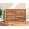 Homeroots 60" Brown Solid Wood Live Edge Six Drawer Double Dresser 552246 - alternate 1