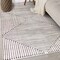 World Rug Gallery Bohemian Stripes Washable Non Slip Area Rug 3 ft x 5 ft Beige WR73BEIGE3X5 - alternate 1