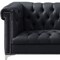 Homeroots 85" Black Faux Leather Manufactured Wood Sofa 543960 - alternate 5