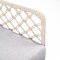 Homeroots 26" Gray Metal Outdoor Dining Chair with Gray Cushion 490230 - alternate 2