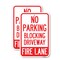 Signmission No Blocking Driveway Fire Lane, 12'' X 18'' 2 Signs, Heavy Gauge Aluminum, 2PK A-1218-2PACK-23852 - alternate 1