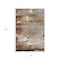 Homeroots 5' X 8' Beige Ivory And Black Abstract Washable Indoor Outdoor Area Rug 643530 - alternate 5