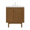James Martin Vanities Laurent 30" Single Vanity, Honey Oak w/ 3 CM White Zeus Silestone Top 545-V30-HNO-3WZ - alternate 1