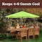 Pure Garden 10-Foot Offset Patio Umbrella with Square Base, Lime Green 50-102-LGB - alternate 3