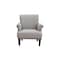 Homeroots 30" Light Gray and Brown Upholstered Arm Chair 526471 - alternate 3