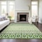 Homeroots 9' X 12' Green Sage And Ivory Geometric Washable Indoor Outdoor Area Rug 613847 - alternate 3