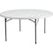 Flash Furniture Round Wh 60Rnd Plastic Fold Table, 59.75" W, 59.75" L, 28.75" H, Plastic Top, White DAD-YCZ-152R-GW-GG - alternate 1
