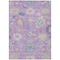 Homeroots 5' X 8' Purple Ivory And Denim Blue Floral Washable Indoor Outdoor Area Rug 605326 - alternate 4