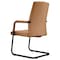 Leisuremod Evander Office Chair in Upholstered Leather and Iron Frame, Acorn Brown EGO23LBRL - alternate 6