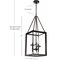Jonathan Y Anna 12" 3-light Metal/Glass LED Pendant, Oil Rubbed Bronze JYL7412A - alternate 4