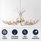Jonathan Y Eldora 49" 10-Light Rustic Farmhouse Adjustable Resin Antler LED Chandelier, Beige JYL6320B - alternate 6