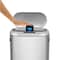 Happimess Robo Kitchen 13.2-Gallon Slim Oval Motion Sensor Touchless Trash Can w/ Touch Mode, Platinum Silver HPM1016A - alternate 3