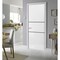 Sartodoors Modern Solid Interior Door with Handle, Planum 0014 White Silk and Aluminum Strips, Single Regural PLANUM0014ID-WS-18 - alternate 4