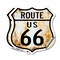 Signmission Route Us 66 Rustic, 4 inch X 4 inch, Vinyl Decal, 2PK SHI-D-2PACK-4-485 - alternate 1