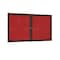 Ghent 2 Door Enclosed Fabric Bulletin Board, Walnut Wood Frame, 3'H x 4'W, Red PN23648F-98 - alternate 1