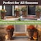 Pure Garden 2-Pack Outdoor Urn Planters 16x18IN for Porch, Patio or Entryway, Bronze 50-LG1433 - alternate 5