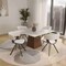 Leisuremod Wooden Dining Chair Modern style Nymia Collection Walnut Glazed Color in White NCDW-22W - alternate 5