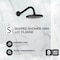 Supplygiant S Shaped Shower Arm, Flange 8 in Stainless Steel, 1/2 in Threaded Connector, Matte Black Finish 74-TB0TG-NC - alternate 5